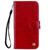 Business Style Oil Wax Texture Horizontal Flip Leather Case for Xiaomi Mi 6X / A2, with Holder & Card Slots & Wallet